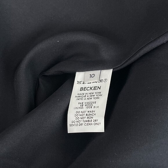 BECK EN Oversized Womens Blazer Jacket Single-Button Lined Long Sleeve Black 10 - Picture 7 of 13